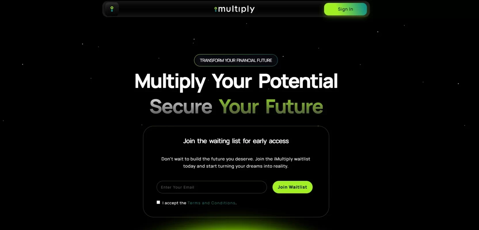 Website presentation of imultiply